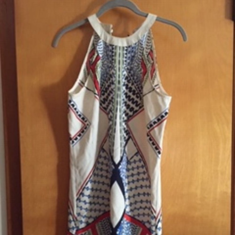 Venus XS Off White multi-color printed dress
